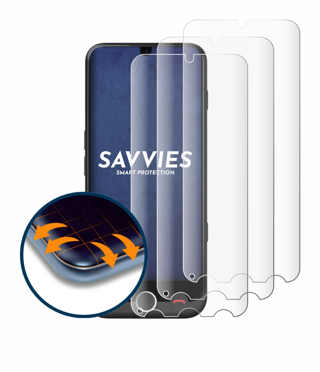 Abbildung des Geräts Doro Aurora A30 mit einer Vielzahl des Displayschutzes.