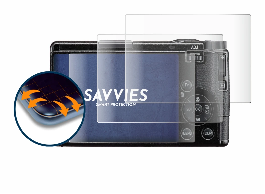 Abbildung des Geräts Ricoh GR IV 2025 mit einer Vielzahl des Displayschutzes.