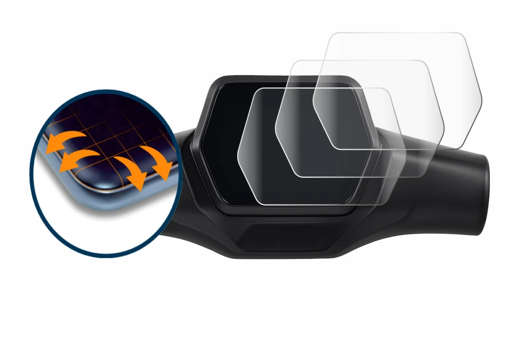 Abbildung des Geräts Segway Ninebot ZT3 Pro D mit einer Vielzahl des Displayschutzes.