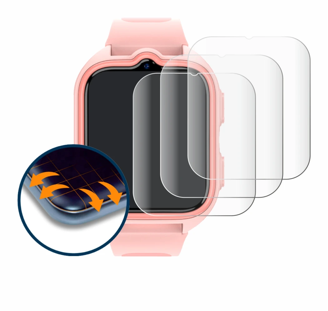 Abbildung des Geräts Blackview Z30 Kids Smartwatch mit einer Vielzahl des Displayschutzes.