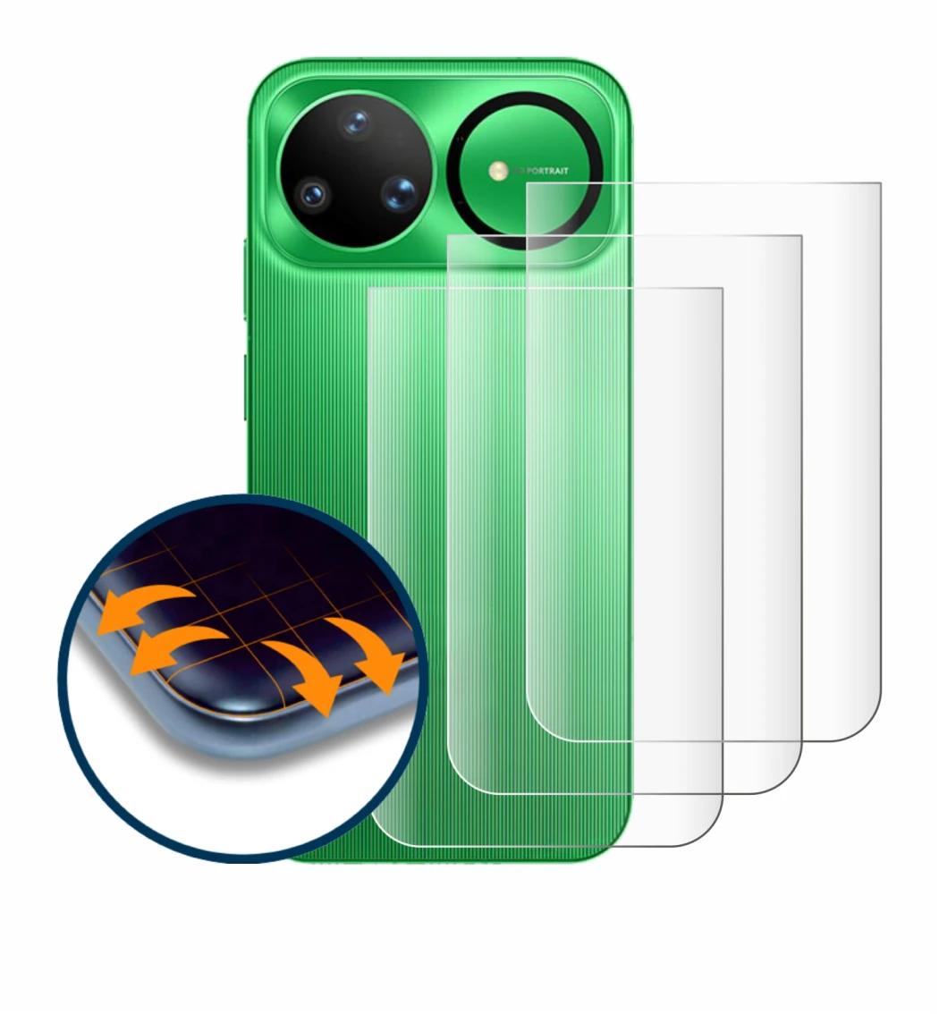 Abbildung des Geräts Huawei Nova 15 Ultra (Rückseite) mit einer Vielzahl des Displayschutzes.