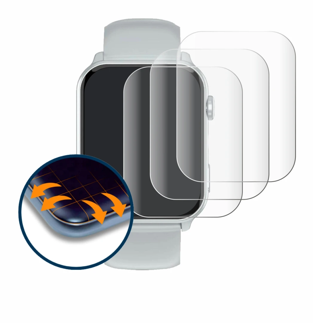 Abbildung des Geräts Blackview R30 Max mit einer Vielzahl des Displayschutzes.