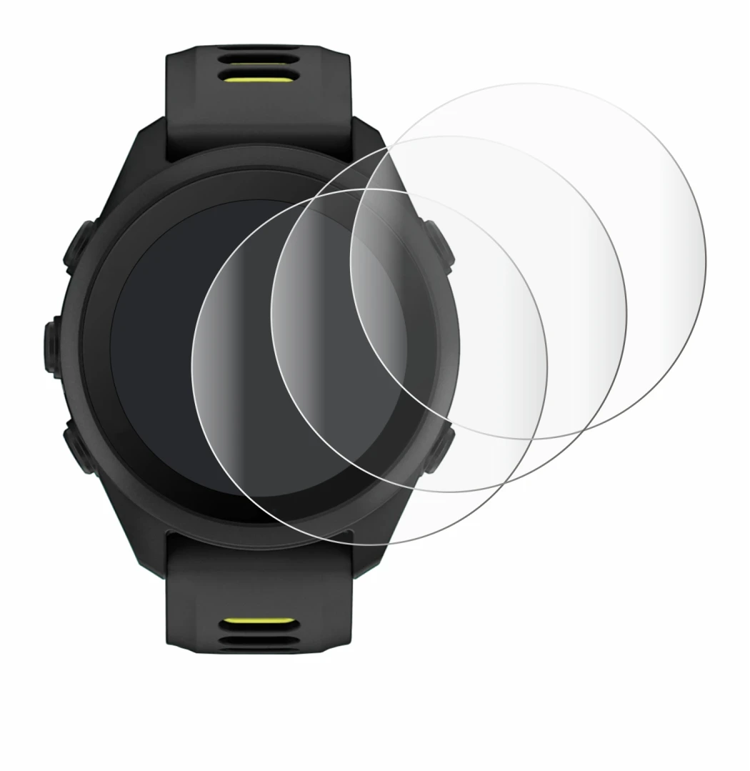 Abbildung des Geräts Garmin Forerunner 170 mit einer Vielzahl des Displayschutzes.