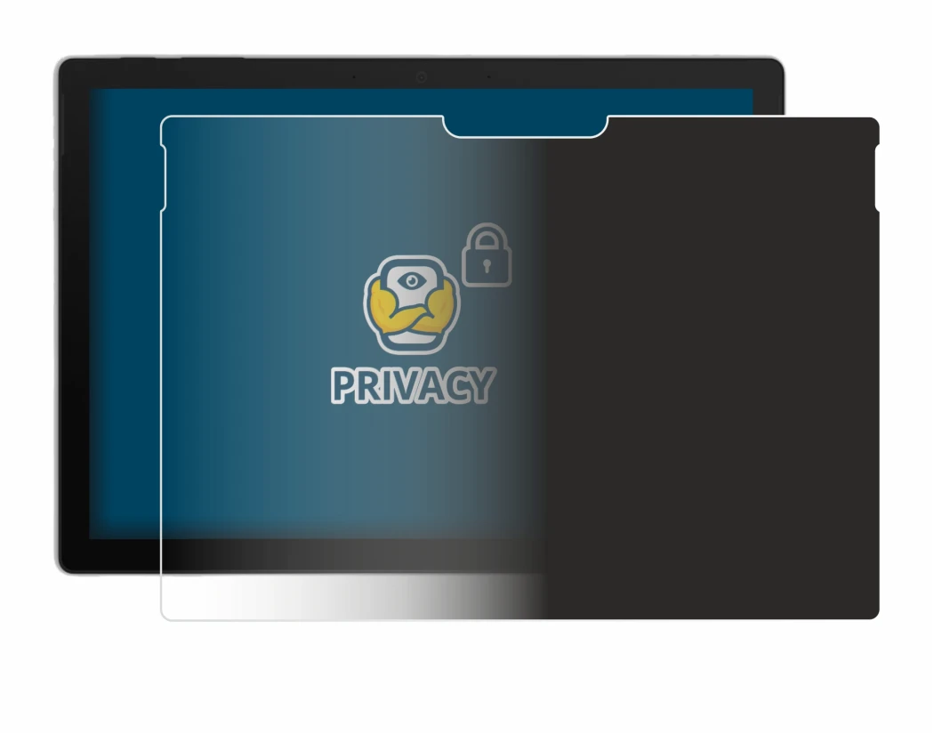 Abbildung des Geräts Microsoft Surface Pro 7 mit einer Vielzahl des Displayschutzes.