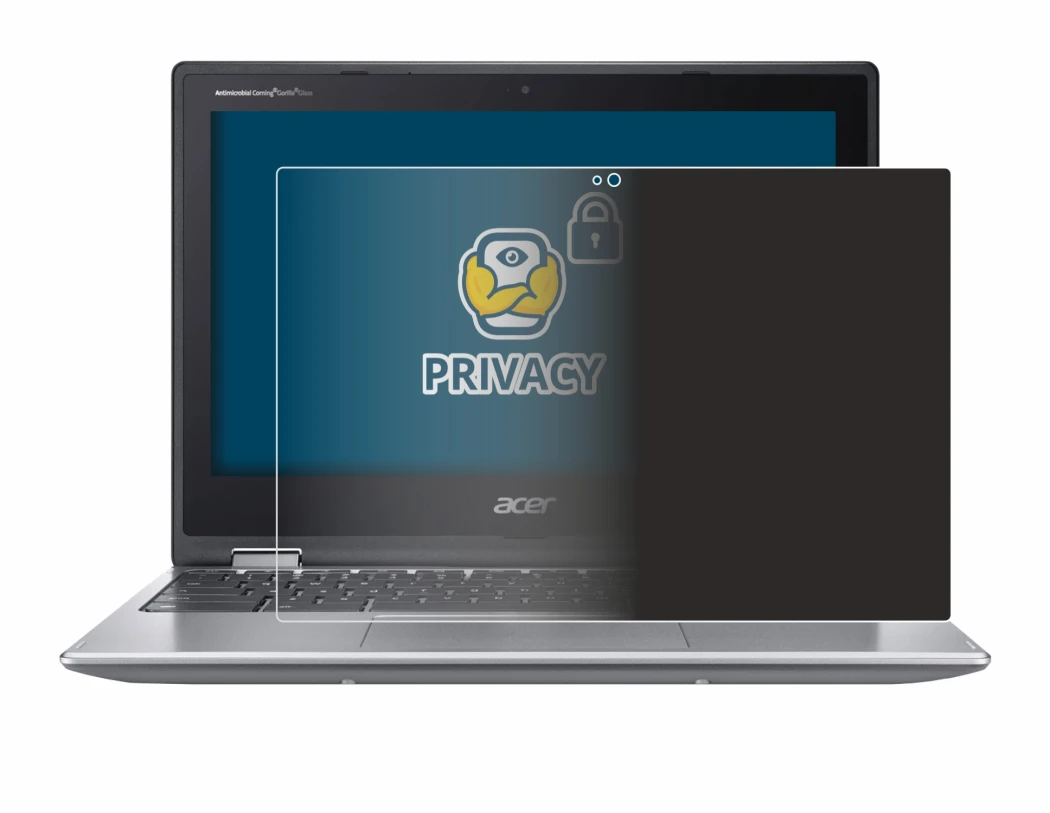 Abbildung des Geräts Acer Chromebook Spin 311 mit einer Vielzahl des Displayschutzes.