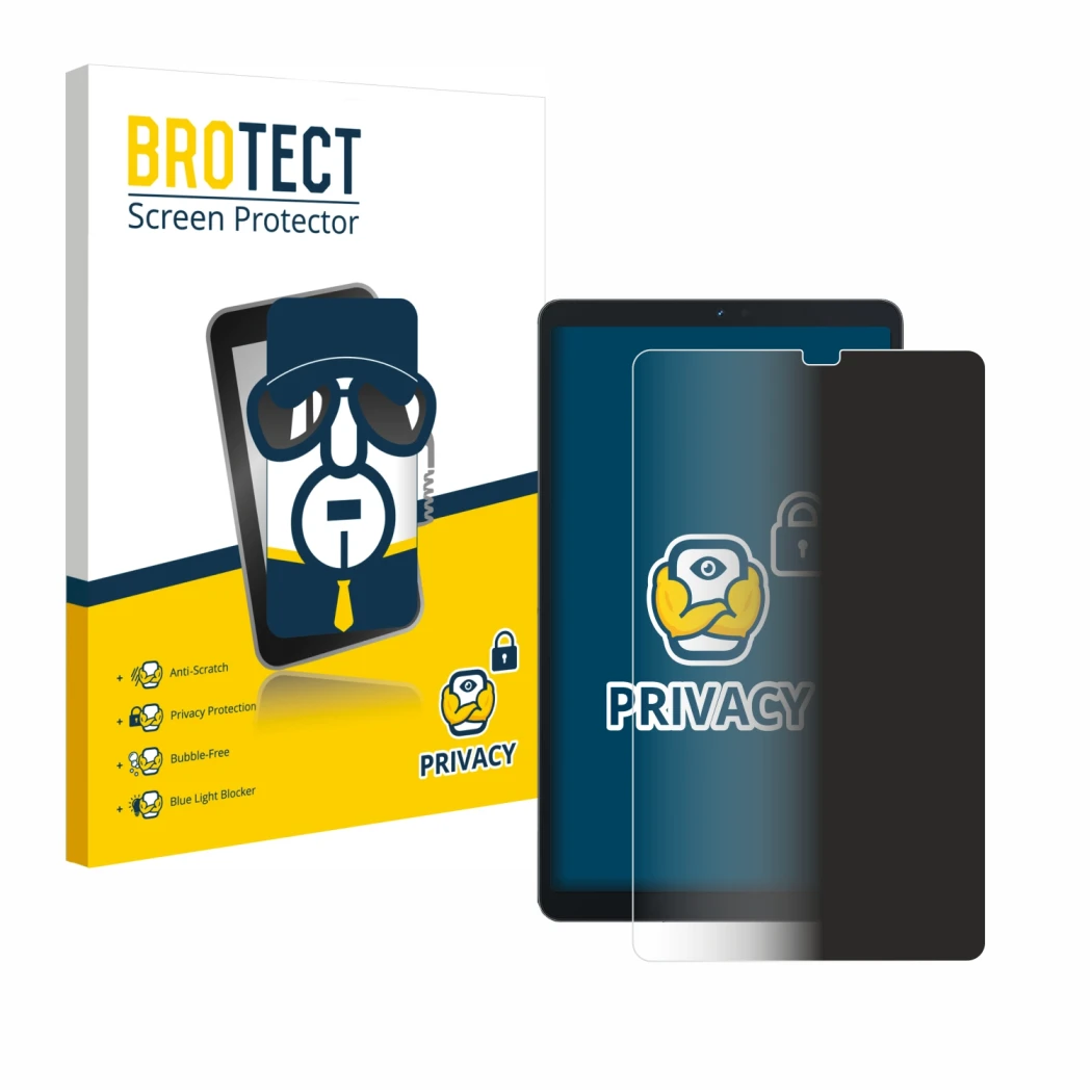 Vorderseite einer Produktverpackung mit dem Markenlogo BROTECT. Daneben ist das Gerät Blackview Tab 60 8.68