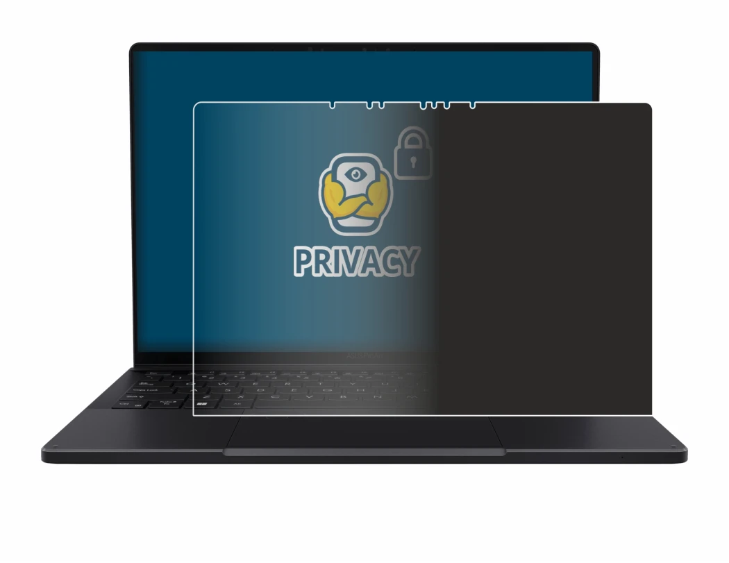 Abbildung des Geräts ASUS ProArt PX13 mit einer Vielzahl des Displayschutzes.