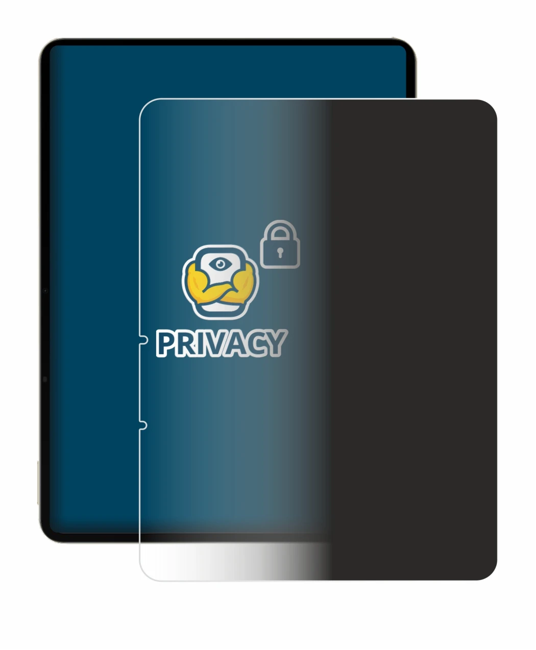 Abbildung des Geräts realme Pad 3 (Hochformat) mit einer Vielzahl des Displayschutzes.