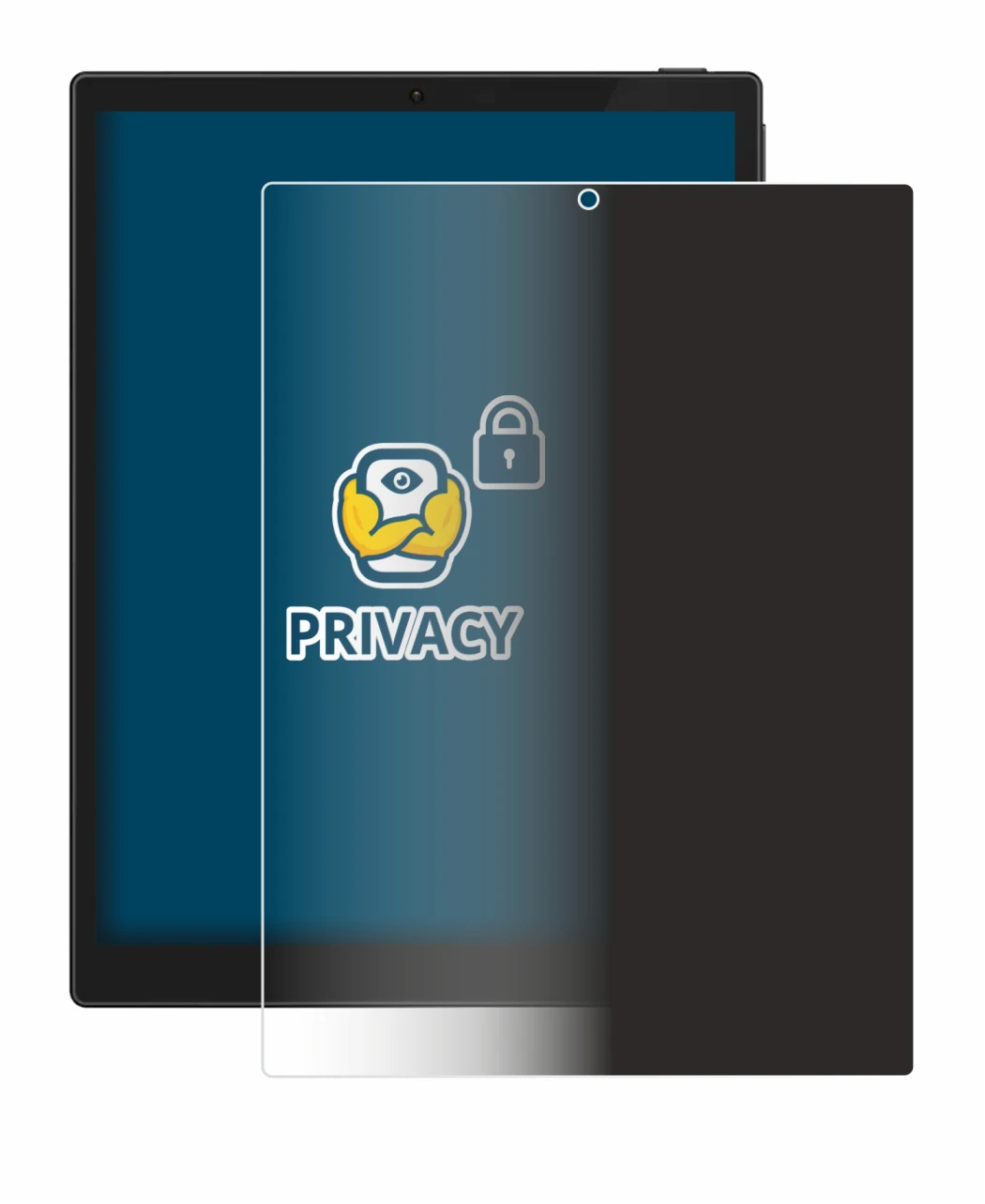 Abbildung des Geräts Hannspree Lumo 7.8 mit einer Vielzahl des Displayschutzes.