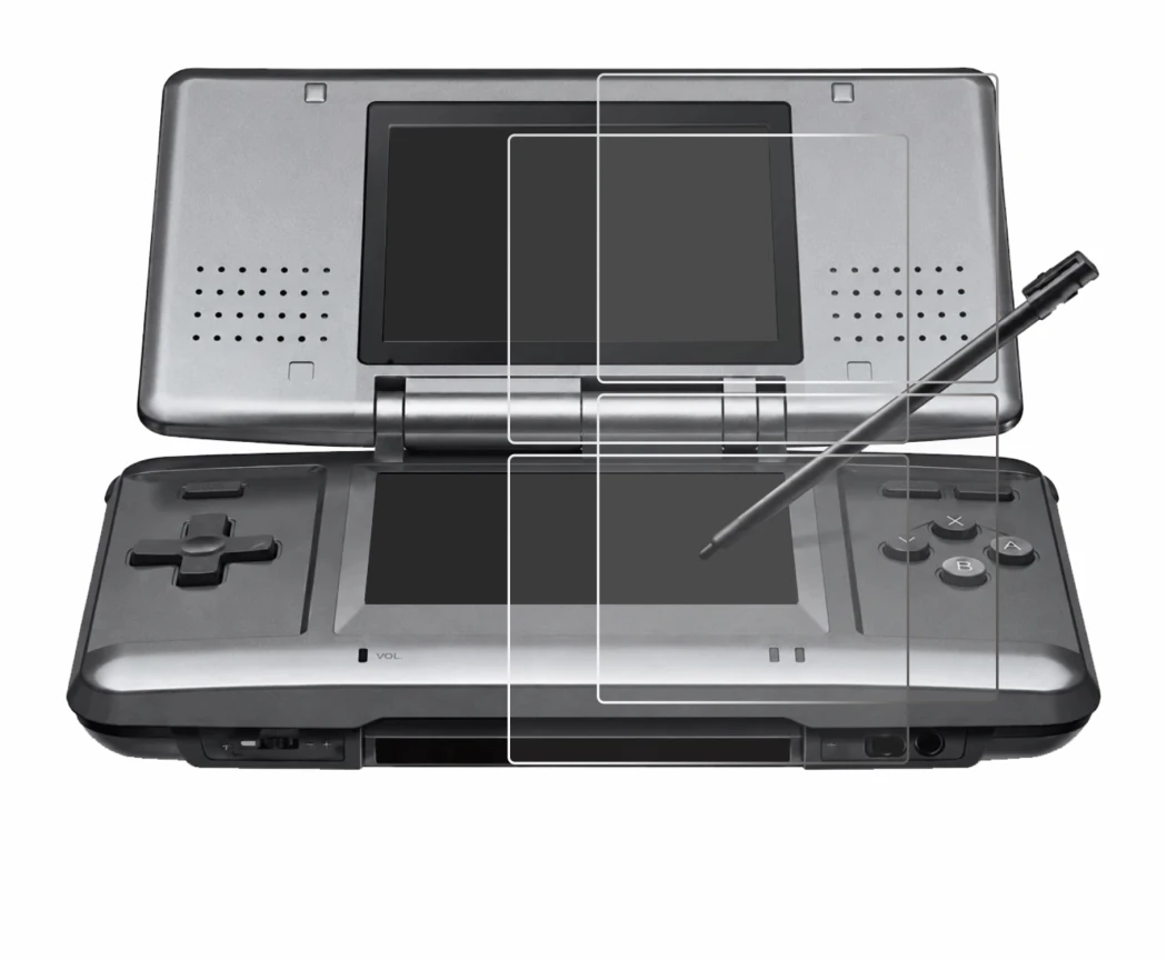 Abbildung des Geräts Nintendo DS mit einer Vielzahl des Displayschutzes.