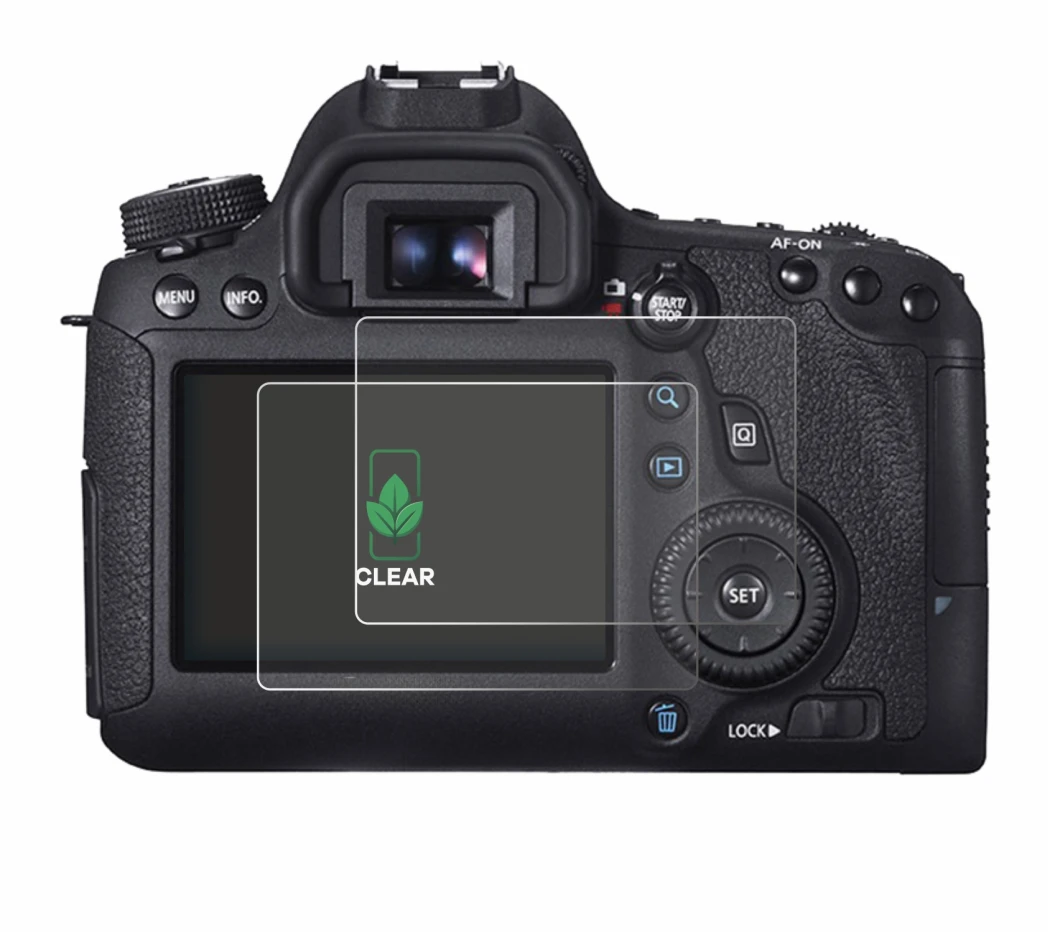 Abbildung des Geräts Canon EOS 6D mit einer Vielzahl des Displayschutzes.