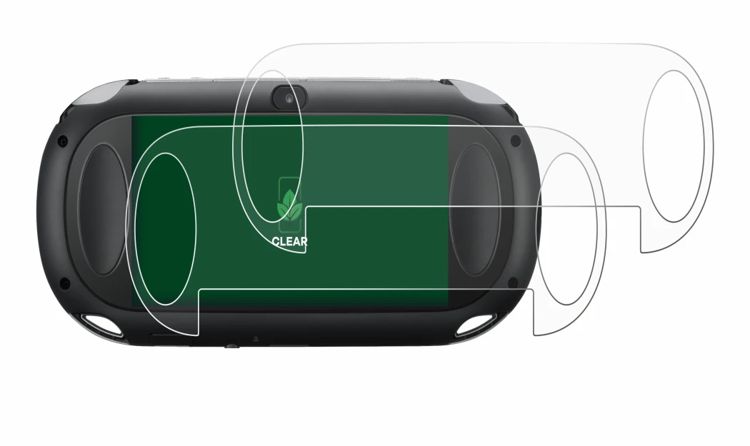 Abbildung des Geräts Sony Playstation PCH-1000-Serie PS Vita Touchpad (Rückseite) mit einer Vielzahl des Displayschutzes.