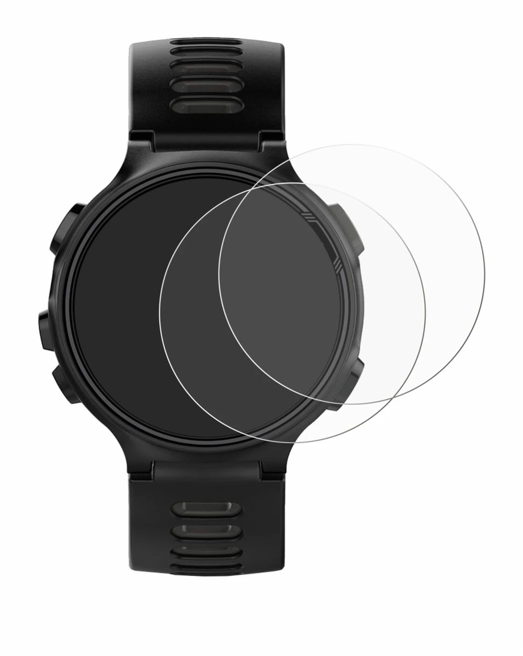 Abbildung des Geräts Garmin Forerunner 735XT mit einer Vielzahl des Displayschutzes.