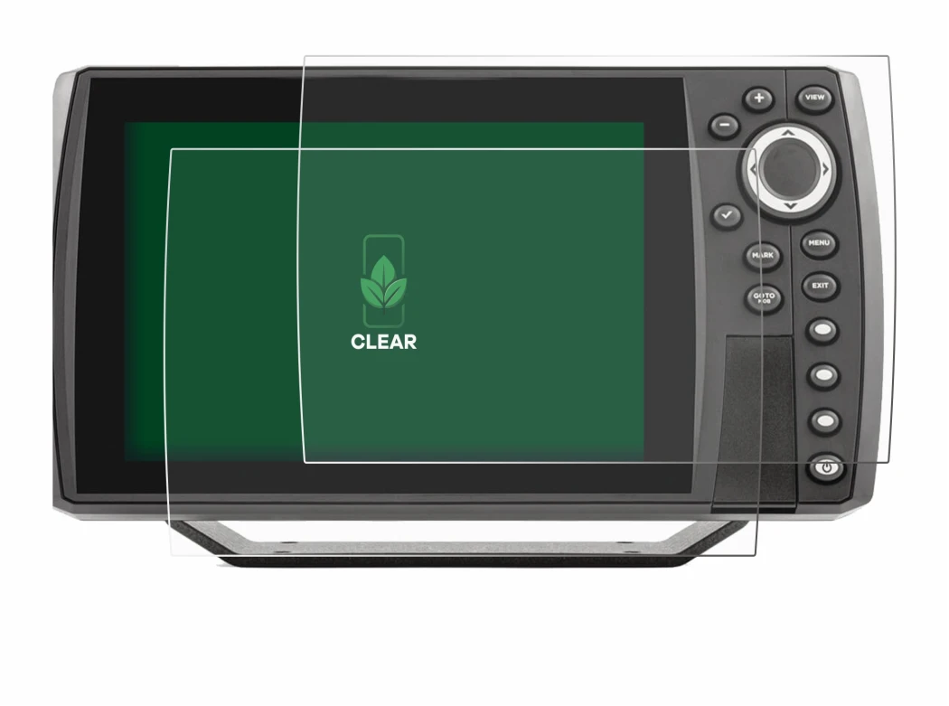 Abbildung des Geräts Humminbird Helix 7 mit einer Vielzahl des Displayschutzes.