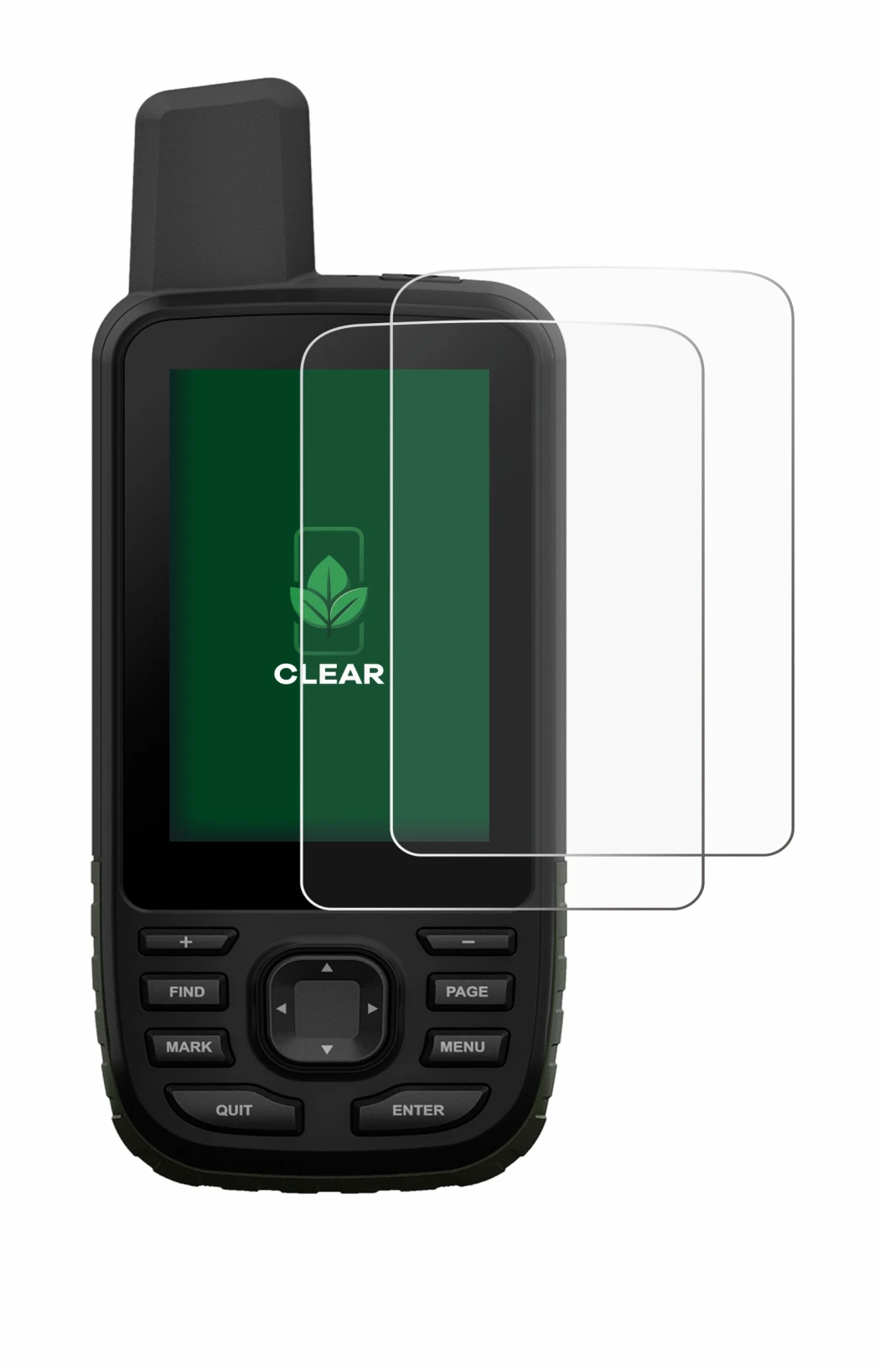 Abbildung des Geräts Garmin GPSMAP 66s mit einer Vielzahl des Displayschutzes.