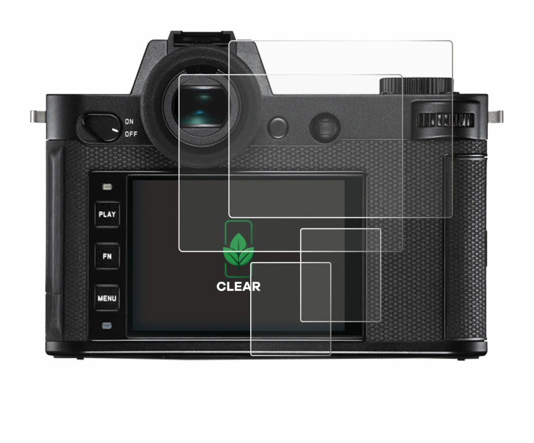 Abbildung des Geräts Leica SL2 mit einer Vielzahl des Displayschutzes.