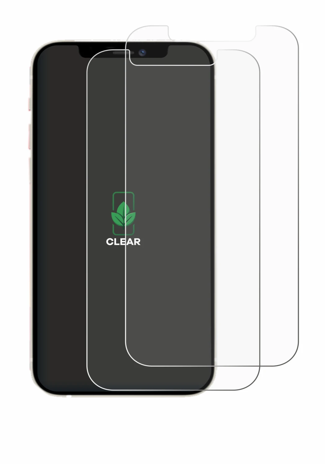 Abbildung des Geräts Apple iPhone 12 Pro mit einer Vielzahl des Displayschutzes.