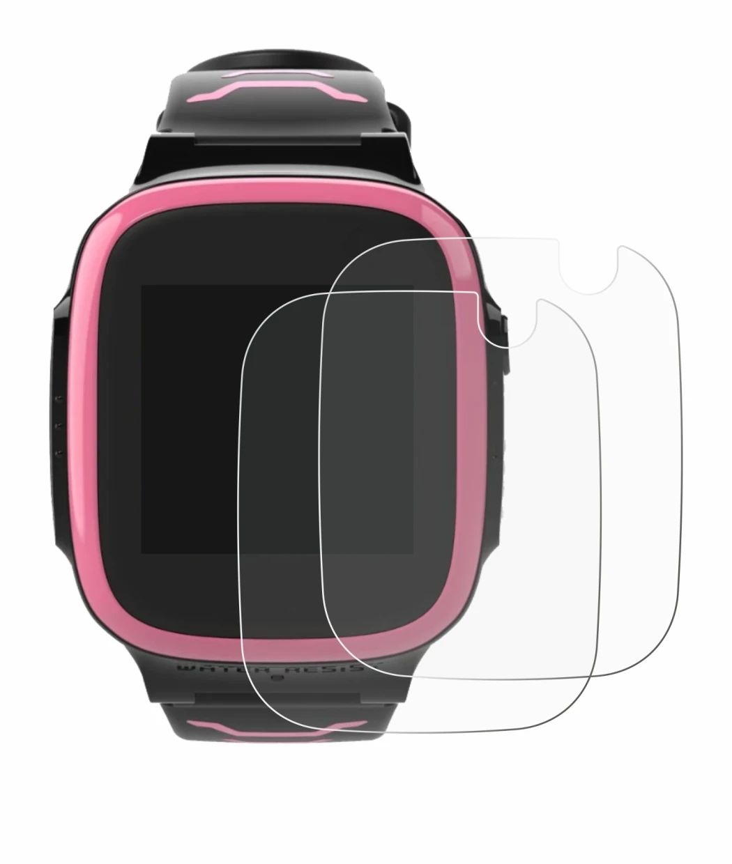 Abbildung des Geräts Xplora X5 Play mit einer Vielzahl des Displayschutzes.