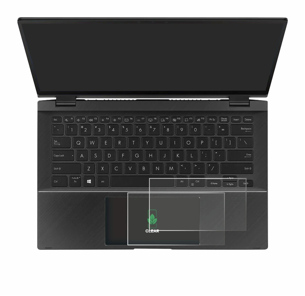 Abbildung des Geräts ASUS ZenBook Flip 14 UX463FA (Touch Trackpad) mit einer Vielzahl des Displayschutzes.