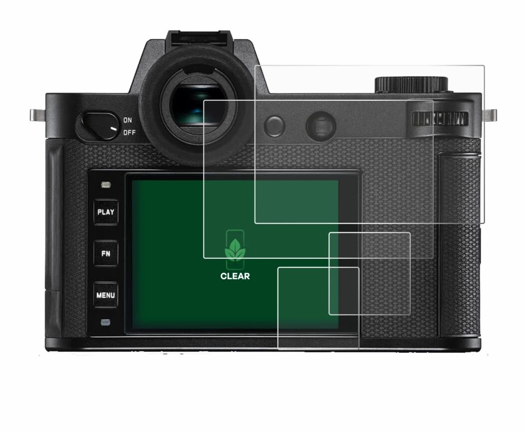 Abbildung des Geräts Leica SL2-S mit einer Vielzahl des Displayschutzes.