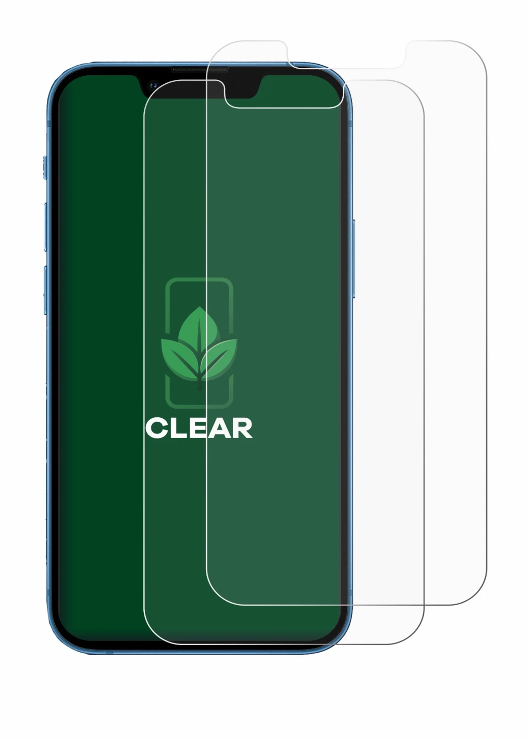 Abbildung des Geräts Apple iPhone 13 mini mit einer Vielzahl des Displayschutzes.