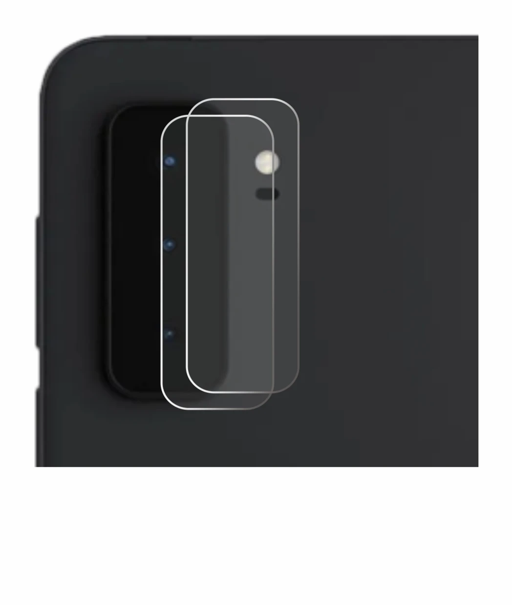 Abbildung des Geräts Microsoft Surface Duo 2 (NUR Kameraschutz) mit einer Vielzahl des Displayschutzes.