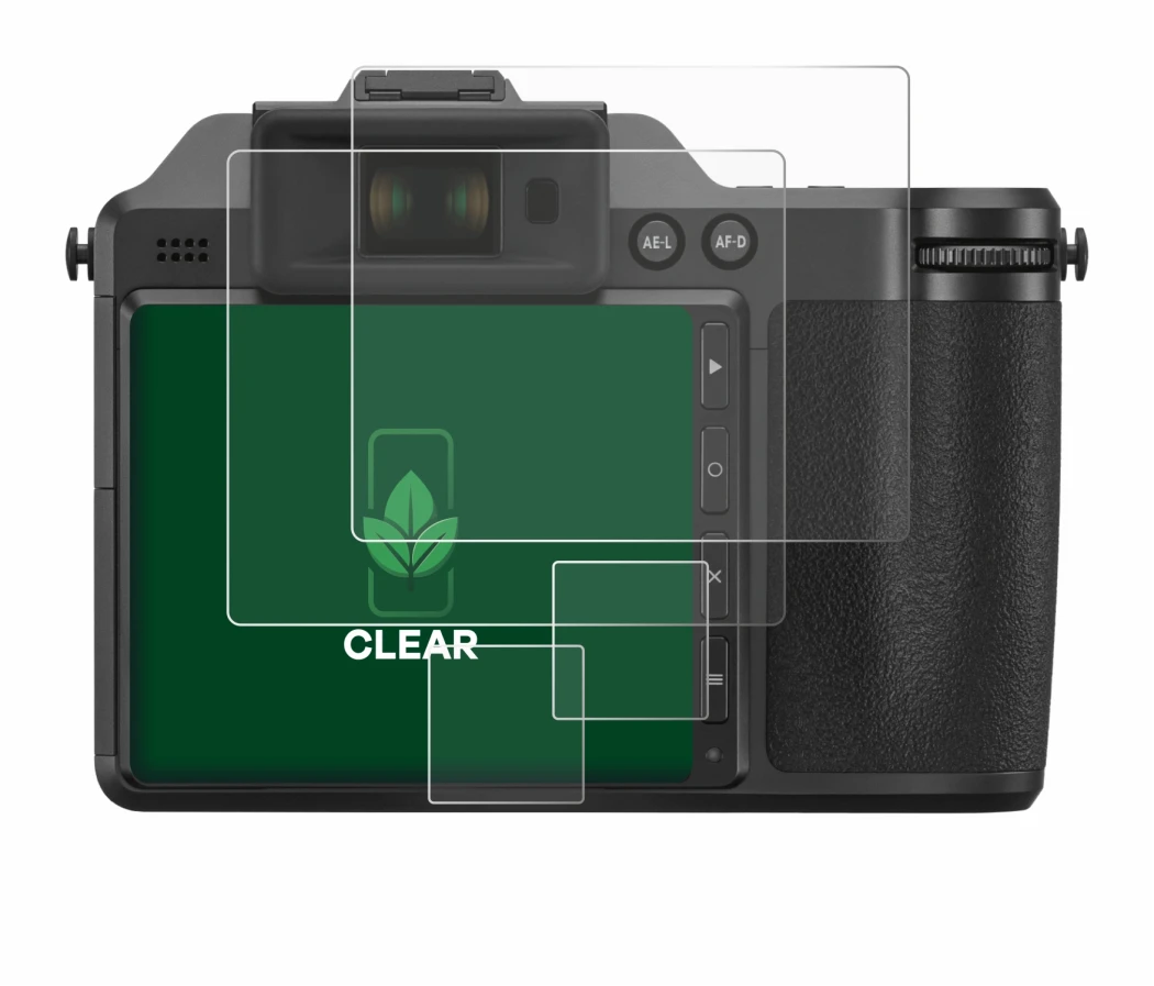 Abbildung des Geräts Hasselblad X2D 100C mit einer Vielzahl des Displayschutzes.