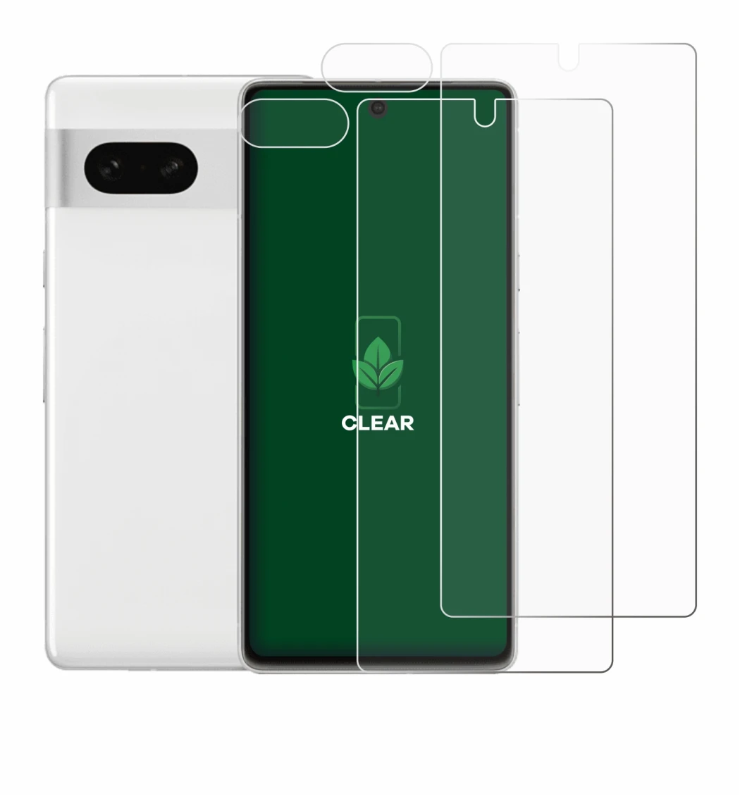 Abbildung des Geräts Google Pixel 7 (Display+Kamera) mit einer Vielzahl des Displayschutzes.