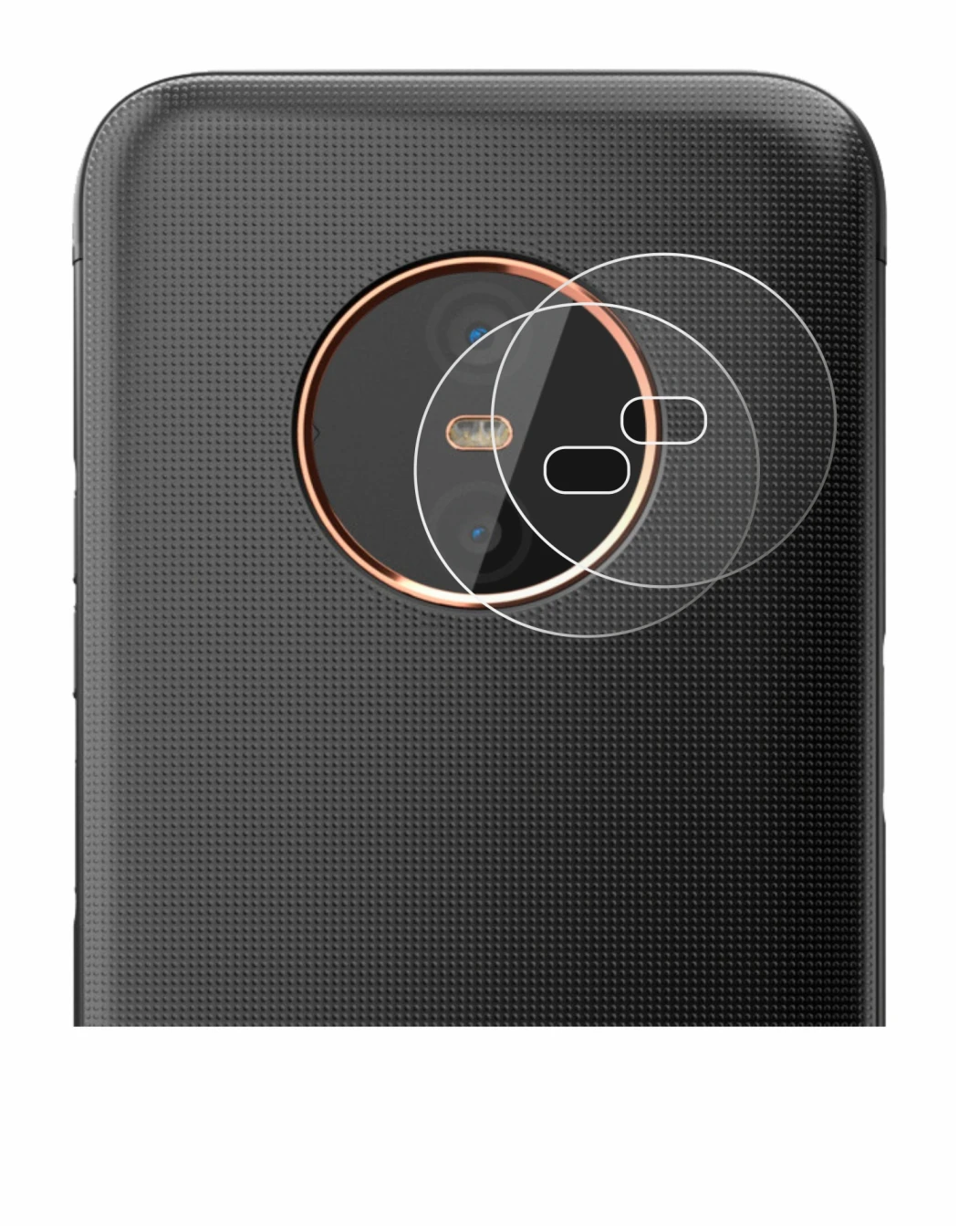 Abbildung des Geräts Gigaset GX6 (NUR Kameraschutz) mit einer Vielzahl des Displayschutzes.