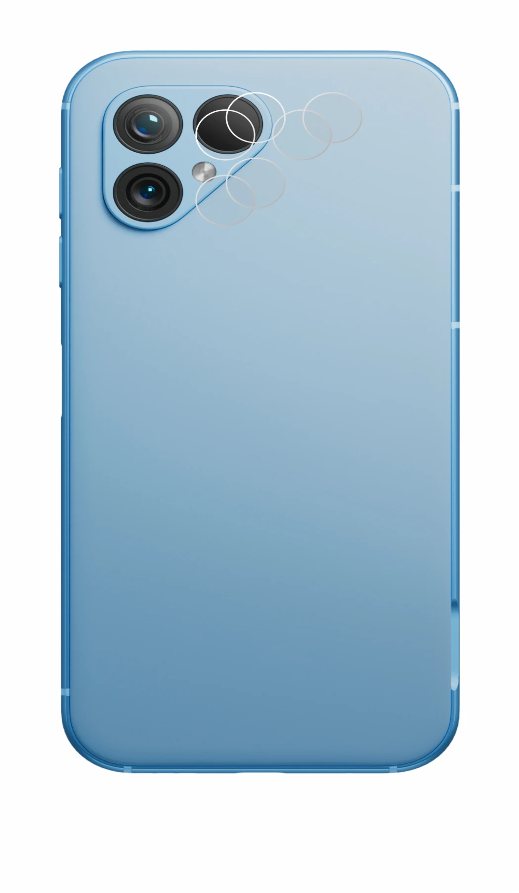 Abbildung des Geräts Fairphone 5 (NUR Kameraschutz) mit einer Vielzahl des Displayschutzes.