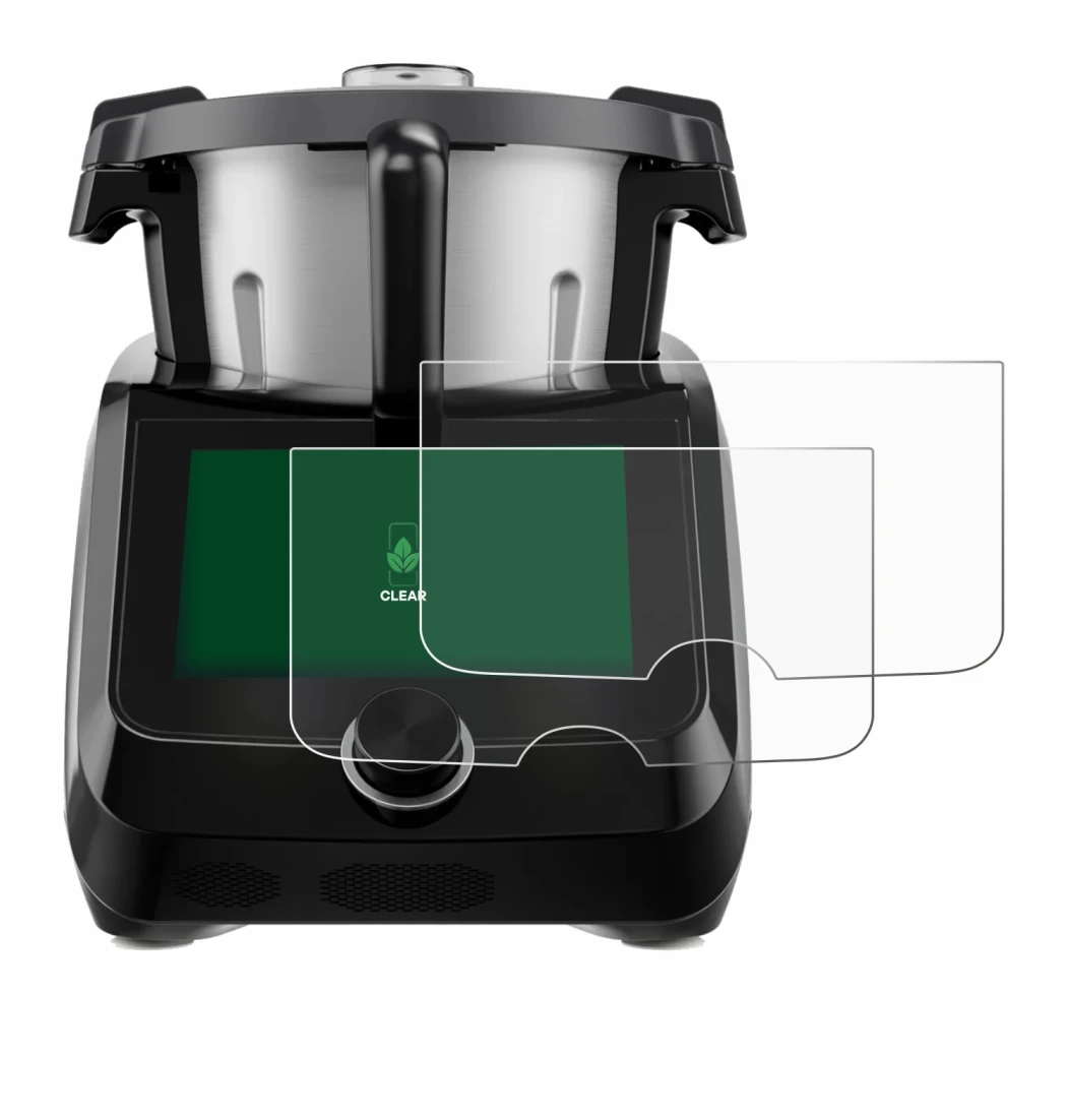Abbildung des Geräts SilverCrest Monsieur Cuisine Smart BLACK EDITION mit einer Vielzahl des Displayschutzes.