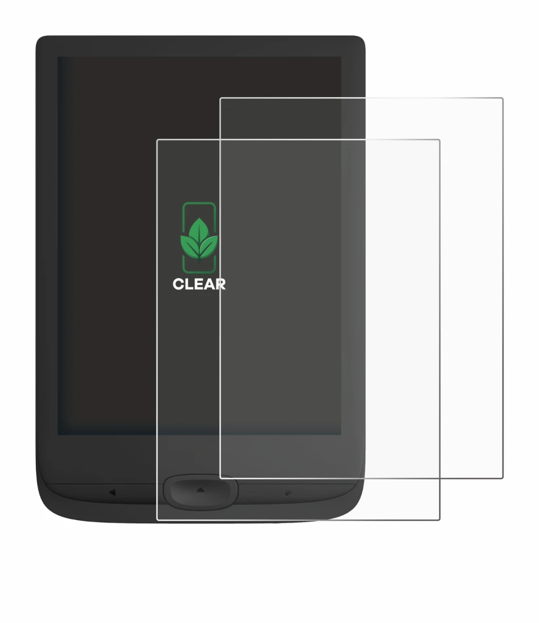 Abbildung des Geräts PocketBook Basic Lux 4 mit einer Vielzahl des Displayschutzes.
