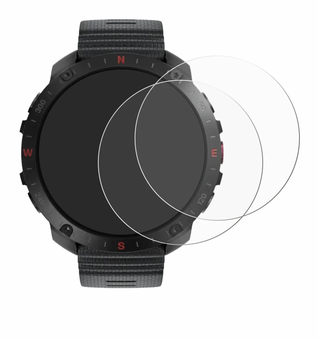 Abbildung des Geräts Polar Grit X2 Pro mit einer Vielzahl des Displayschutzes.