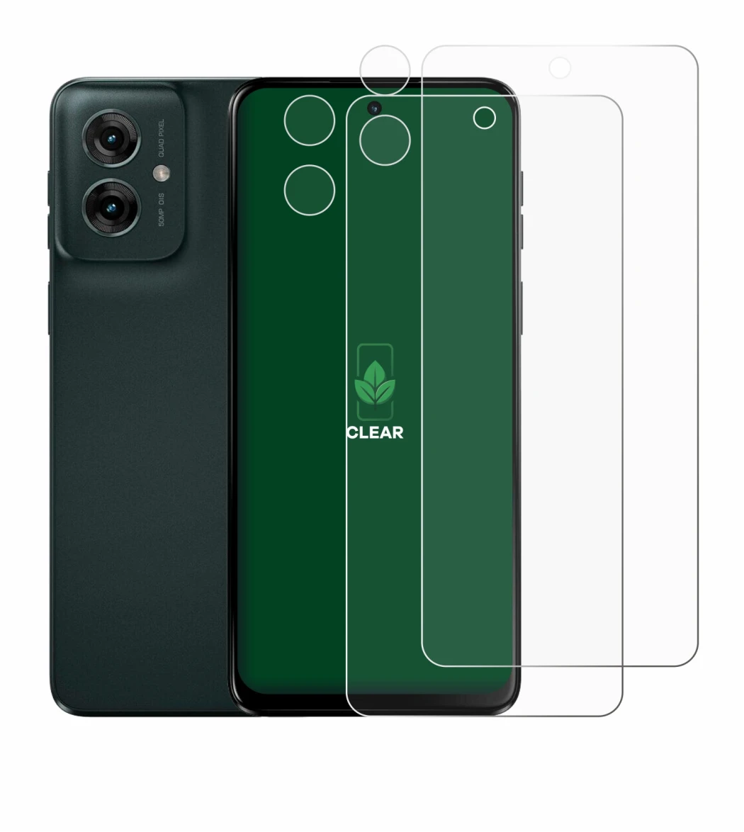 Abbildung des Geräts Motorola Moto G55 (Display+Kamera) mit einer Vielzahl des Displayschutzes.