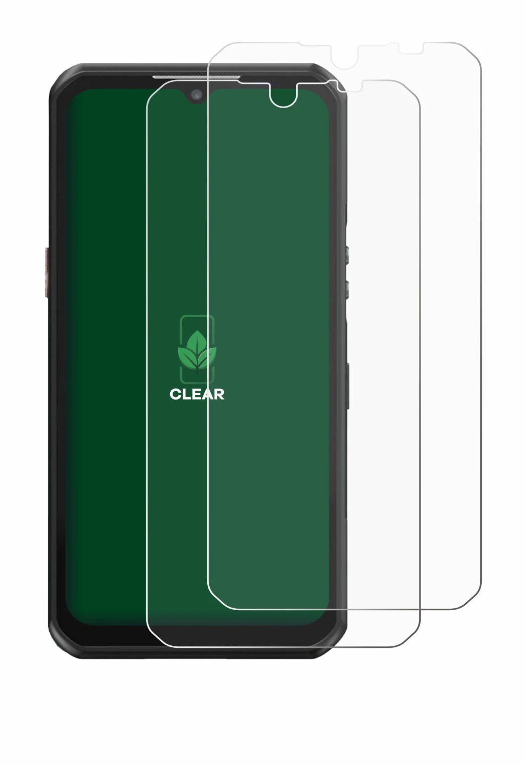 Abbildung des Geräts Oukitel WP39 mit einer Vielzahl des Displayschutzes.