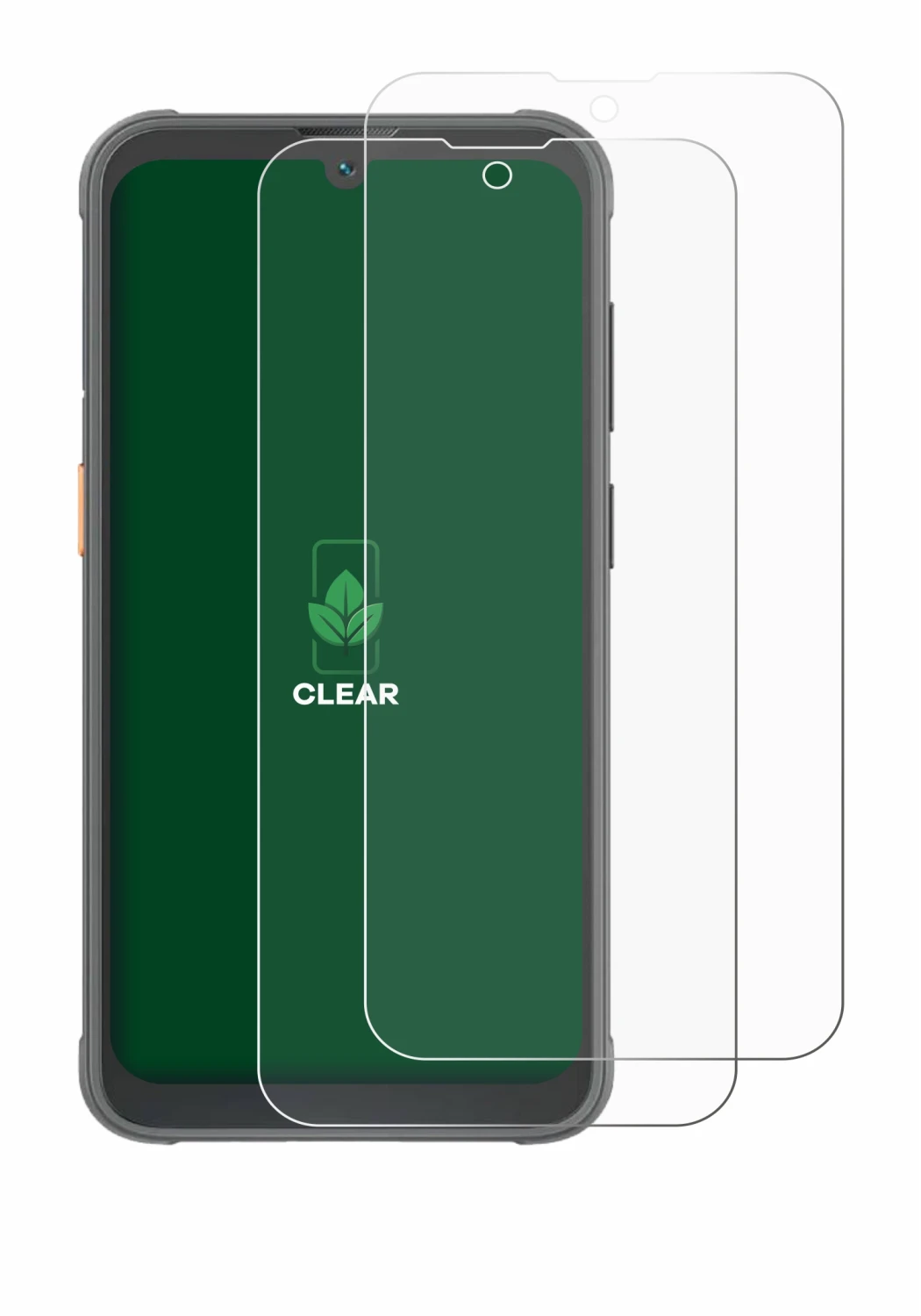 Abbildung des Geräts Blackview BV5200 Pro mit einer Vielzahl des Displayschutzes.