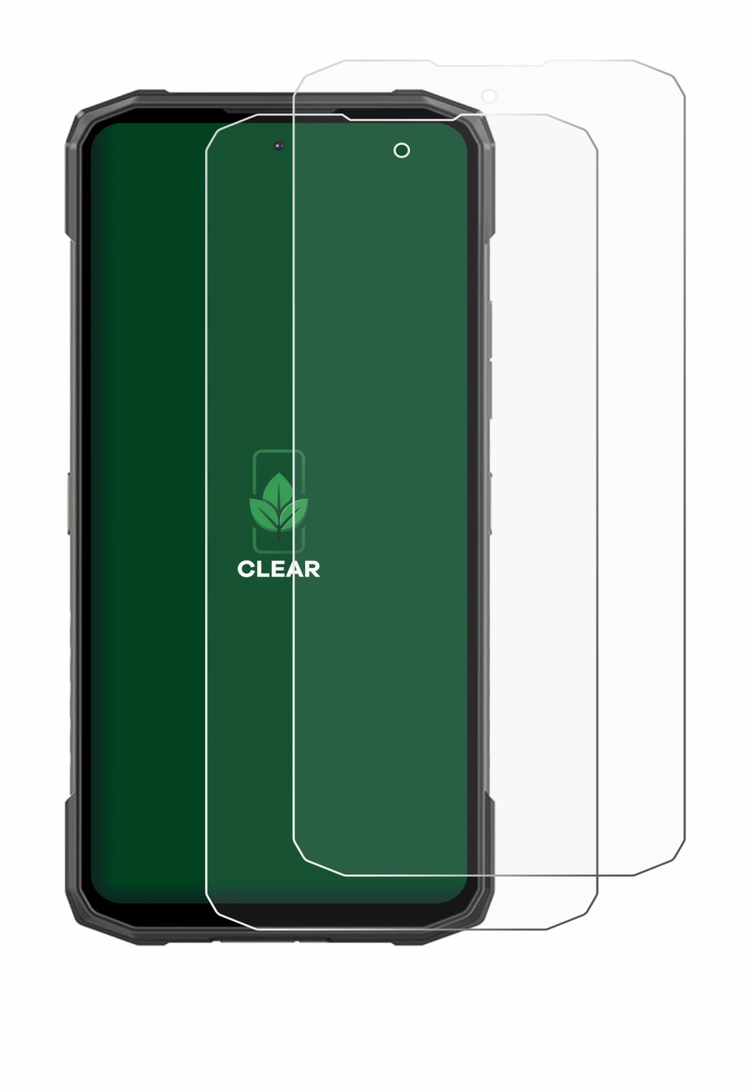 Abbildung des Geräts Doogee Blade 10 Power mit einer Vielzahl des Displayschutzes.