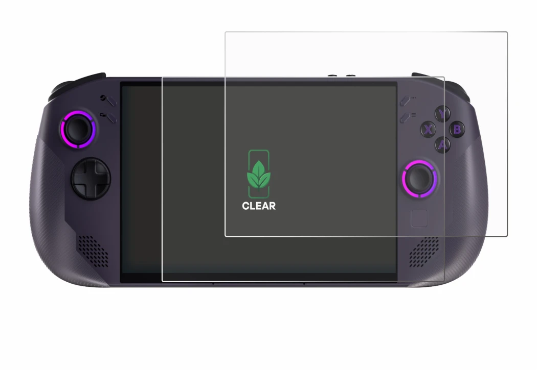 Abbildung des Geräts Lenovo Legion Go S mit einer Vielzahl des Displayschutzes.