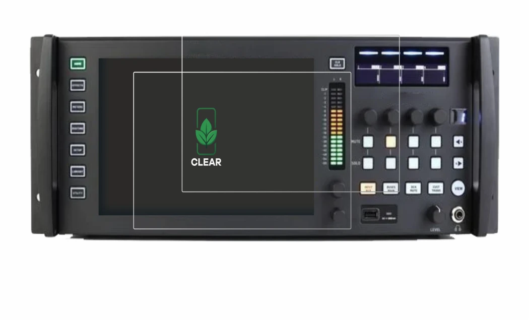 Abbildung des Geräts Behringer Wing Rack mit einer Vielzahl des Displayschutzes.
