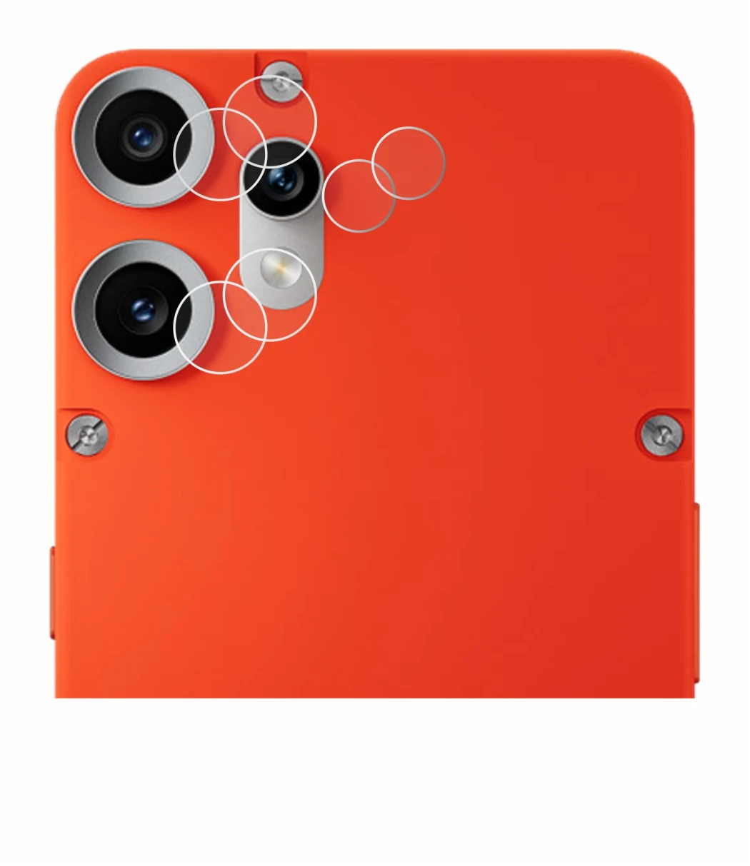 Abbildung des Geräts Nothing CMF Phone 2 Pro (NUR Kameraschutz) mit einer Vielzahl des Displayschutzes.