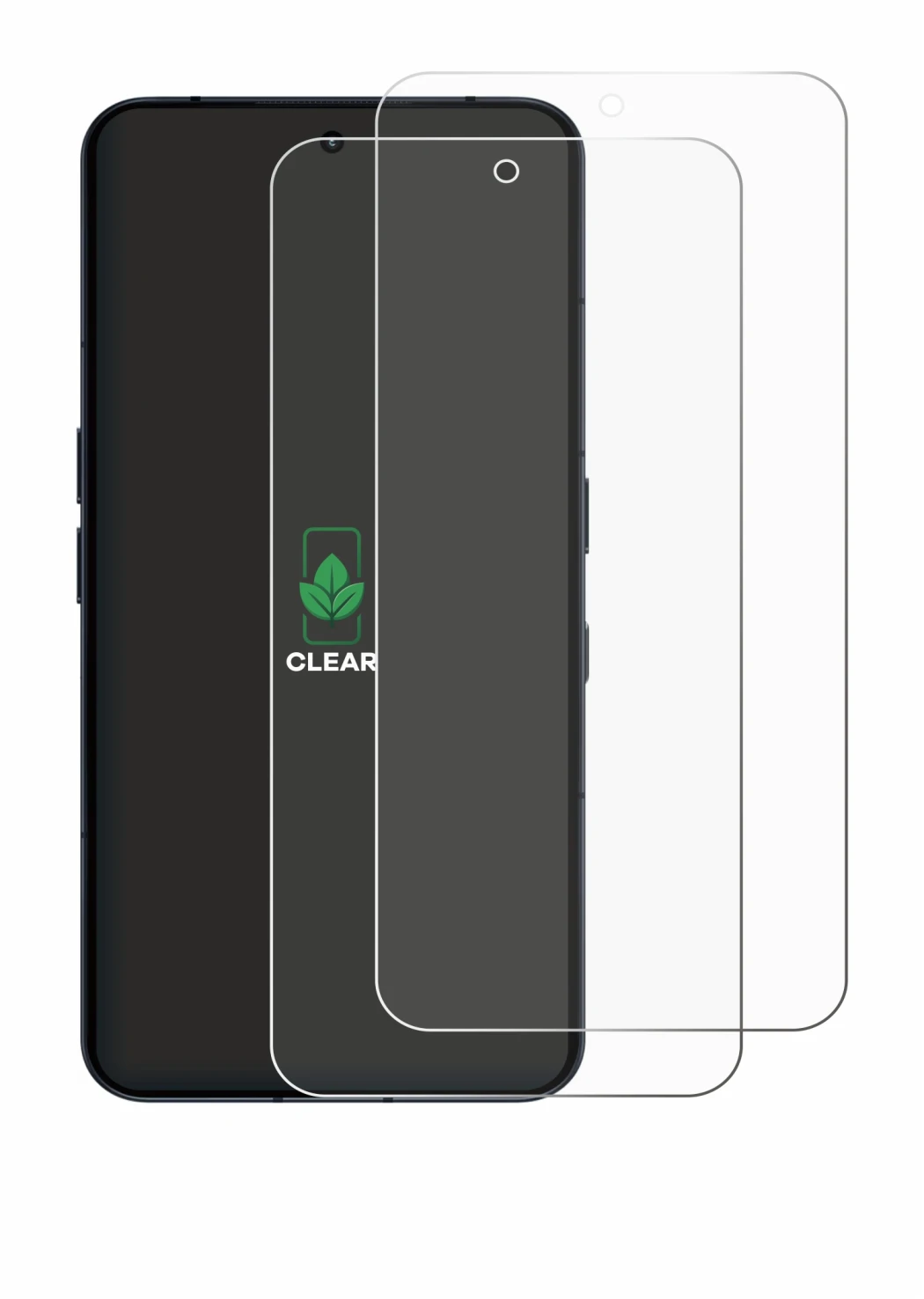 Abbildung des Geräts Nothing Phone (3) mit einer Vielzahl des Displayschutzes.