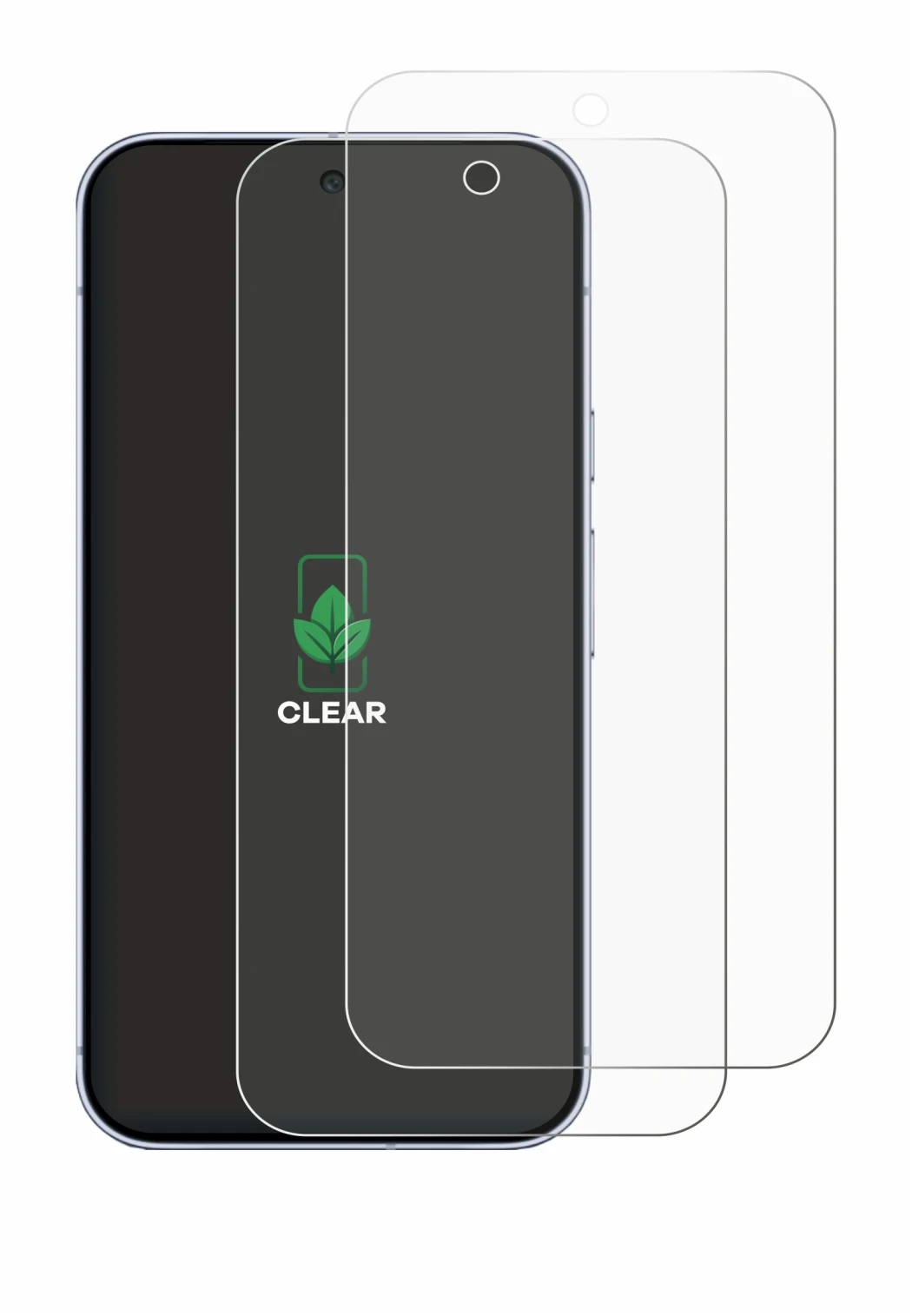 Abbildung des Geräts Google Pixel 10 Pro XL mit einer Vielzahl des Displayschutzes.