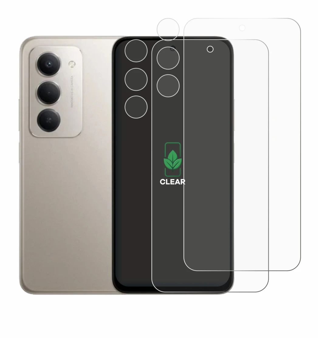 Abbildung des Geräts Xiaomi Redmi 15 (Display+Kamera) mit einer Vielzahl des Displayschutzes.