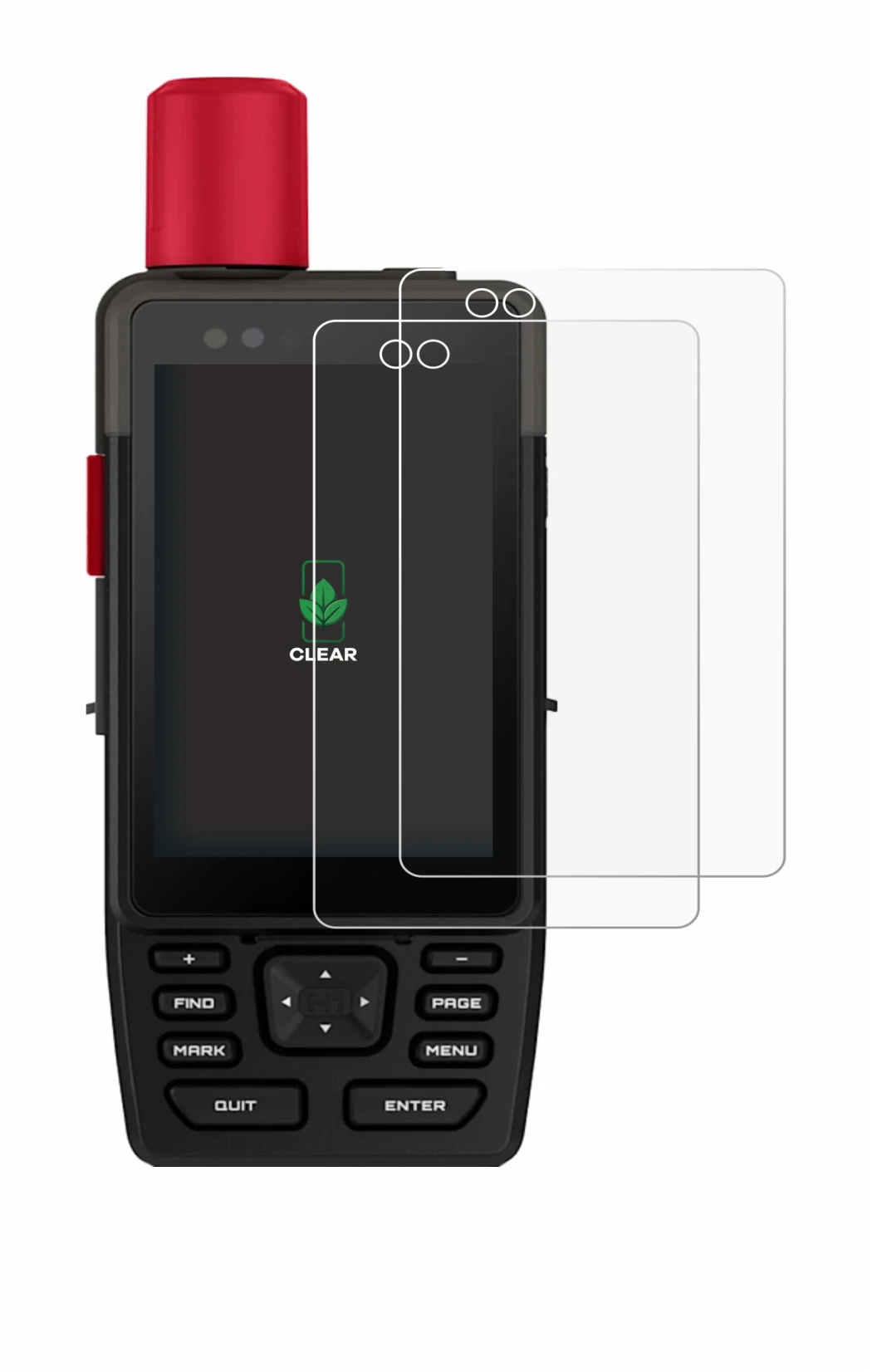 Abbildung des Geräts Garmin GPSMAP H1i Plus mit einer Vielzahl des Displayschutzes.