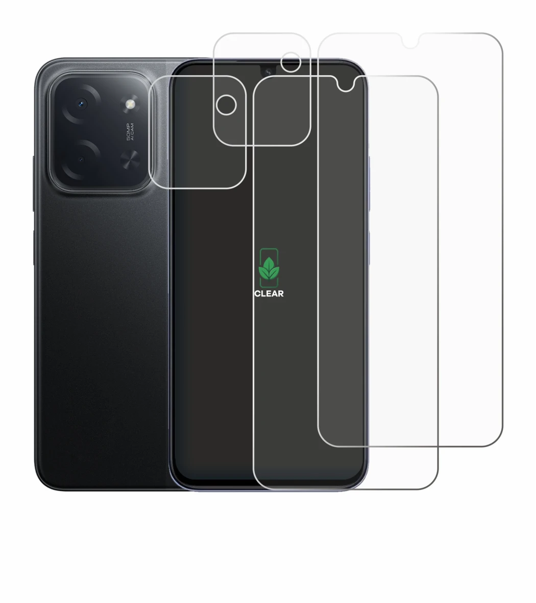 Abbildung des Geräts Xiaomi Poco C85 (Display+Kamera) mit einer Vielzahl des Displayschutzes.