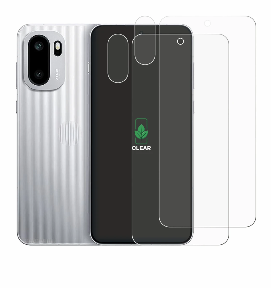 Abbildung des Geräts OnePlus 15R (Display+Kamera) mit einer Vielzahl des Displayschutzes.