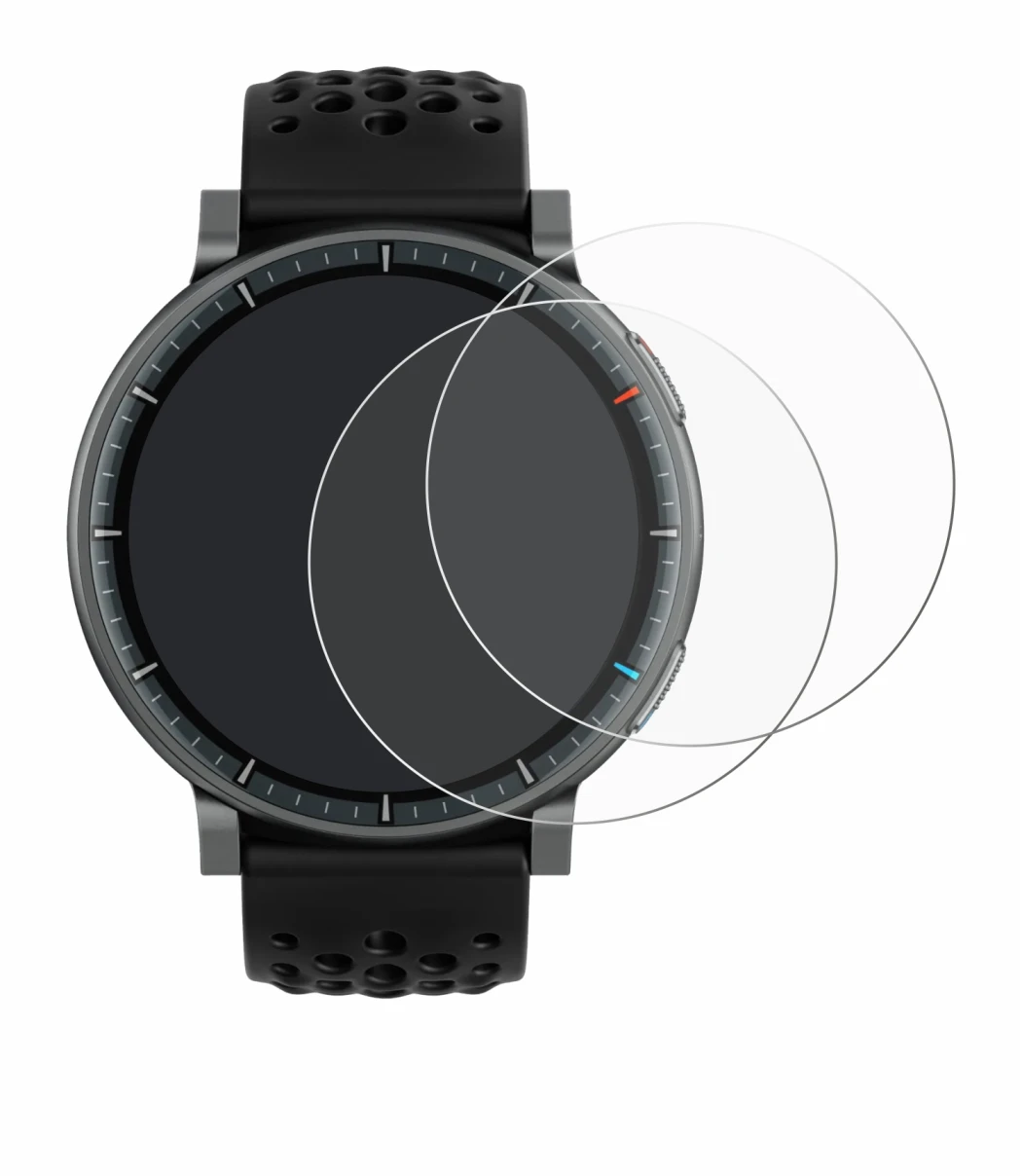 Abbildung des Geräts Amazfit Active Max mit einer Vielzahl des Displayschutzes.