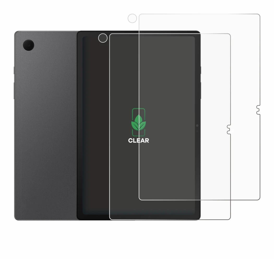 Abbildung des Geräts Samsung Galaxy Tab A8 (Display+Kamera) mit einer Vielzahl des Displayschutzes.