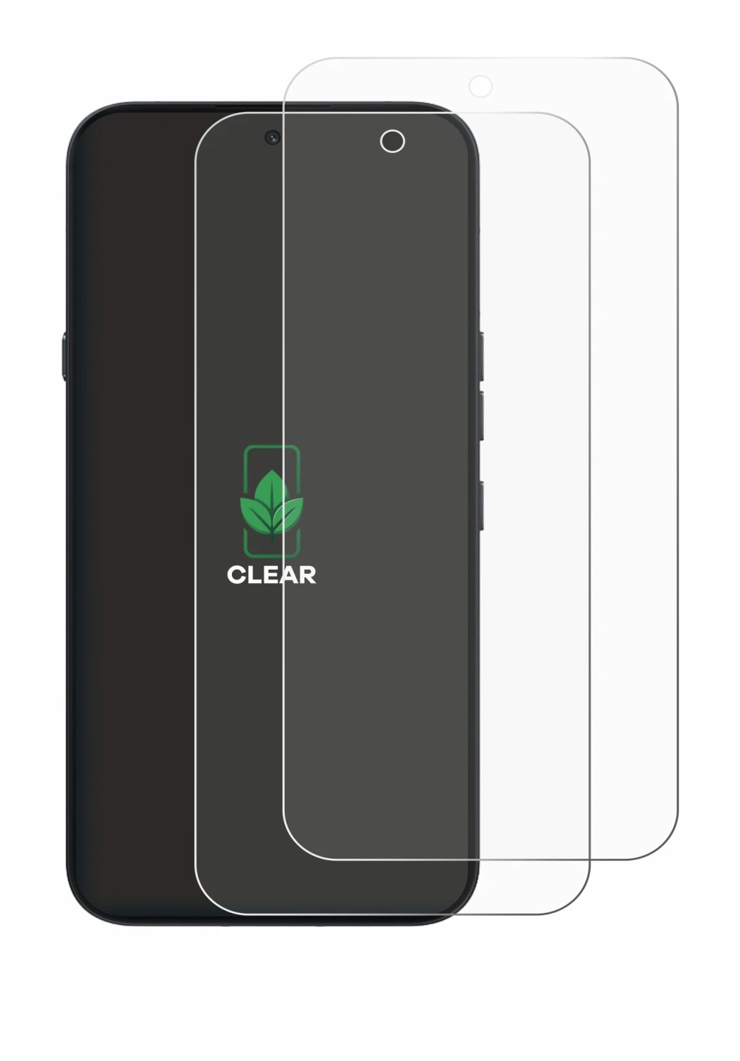 Abbildung des Geräts Nothing Phone (4a) Pro mit einer Vielzahl des Displayschutzes.