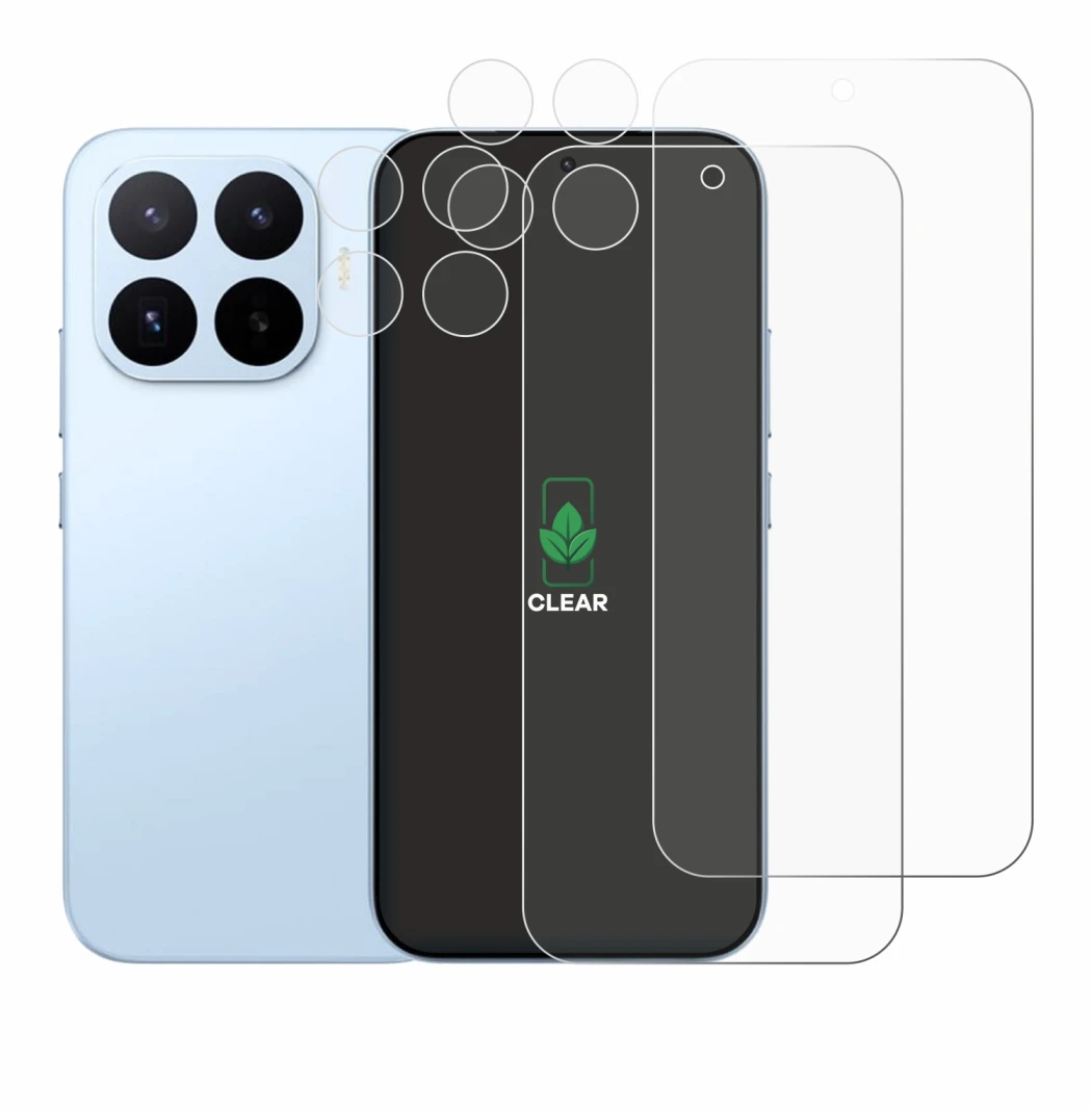 Abbildung des Geräts Xiaomi 17T (Display+Kamera) mit einer Vielzahl des Displayschutzes.